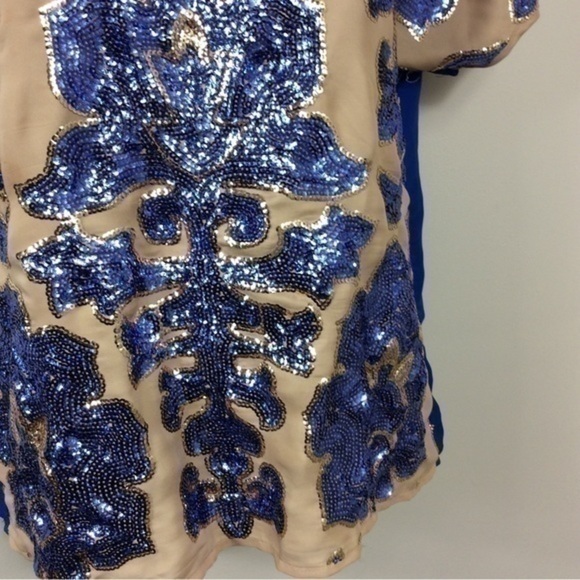 Tracy Reese Neiman Marcus for Target sequin short sleeve blouse. - Picture 5 of 6